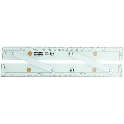 Navigation Tools :12" Brushed Aluminum Arms Parallel Rule #140