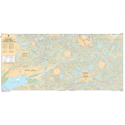 CHS Chart 6436: Napoiak Channel, including / y compris Schooner and/et Taylor Channels Kilometre/Kilomètre 1590 ...