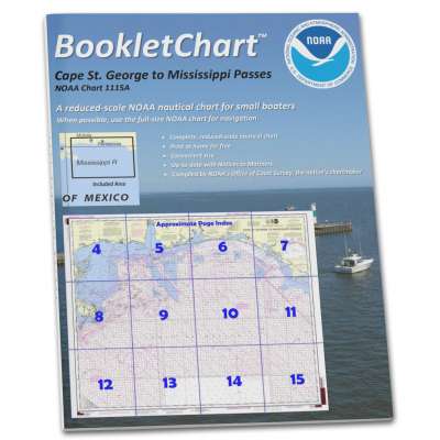 NOAA Booklet Chart 1115A: Cape St. George to Mississippi Passes (Oil and Gas Leasing Areas)