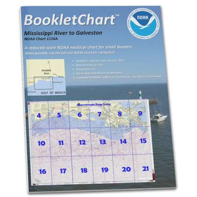 NOAA Booklet Chart 1116A: Mississippi River to Galveston (Oil and Gas Leasing Areas)