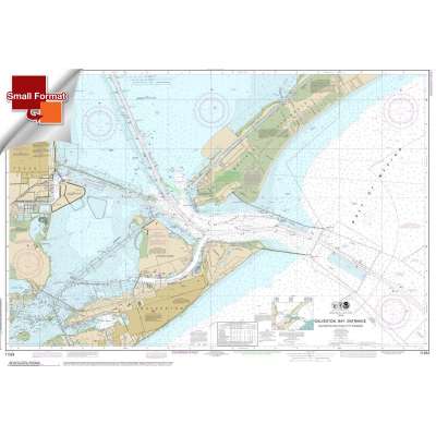 Gulf Coast NOAA Charts :Small Format NOAA Chart 11324: Galveston Bay Entrance Galveston and Texas City Harbors