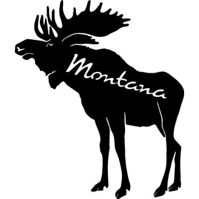 Moose w/ Montana MAGNET