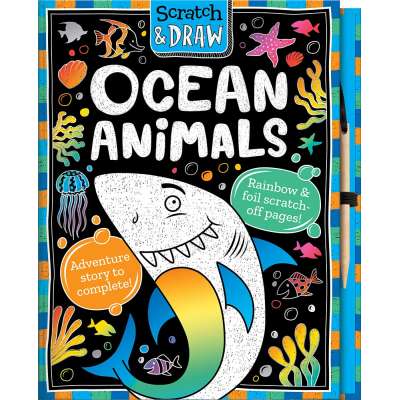 Kids Books about Fish & Sea Life :Scratch and Draw Ocean Animals
