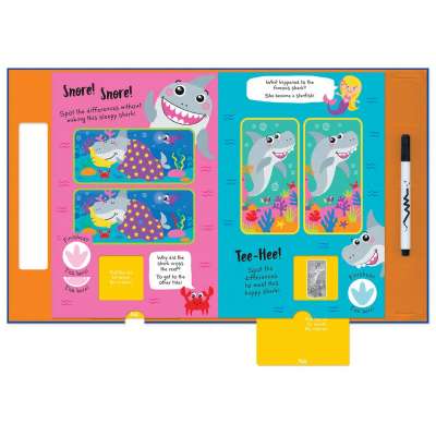 Activity Books :Shark Scramble: Spot the Difference (Pull-tab Wipe-clean Activity Book)