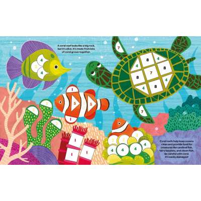 Kids Books about Fish & Sea Life :Crayola Undersea Sticker by Number