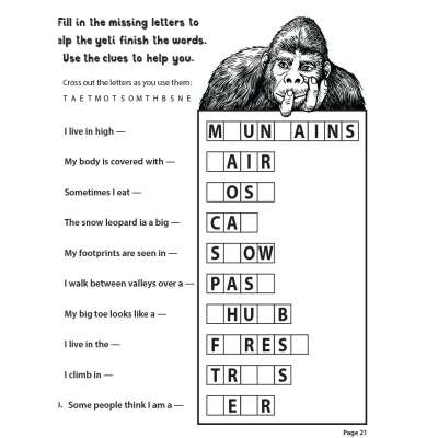 Relict Hominoid Fun and Learning Activity Workbook: Yeti Edition