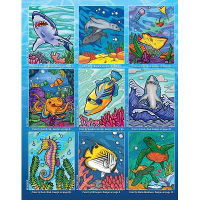 Sharks and Ocean Creatures Coloring Book