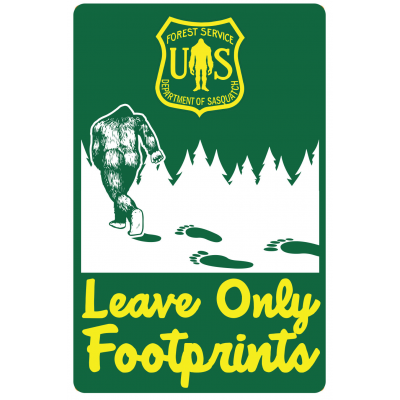 Stickers :USFS Leave Only Footprints (10 PACK)