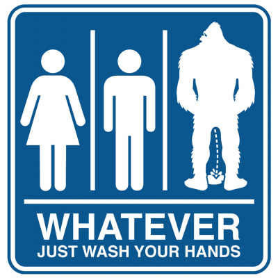 Whatever Bathroom Bigfoot STICKER (10 PACK)