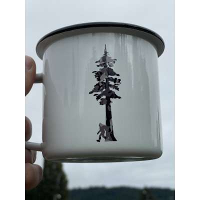 BIGFOOT, SASQUATCH – BELIEVE CAMO, 16oz Vintage Campfire Mug