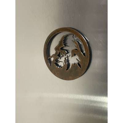 Sasquatch Head Round MAGNET