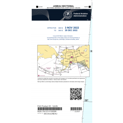 FAA Chart: VFR Sectional JUNEAU/WHITEHORSE