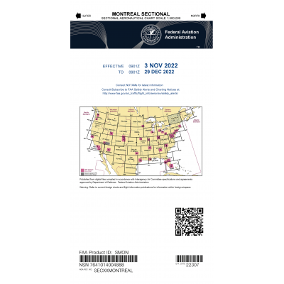 FAA Chart:  VFR Sectional MONTREAL