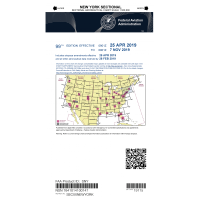 FAA Chart:  VFR Sectional NEW YORK