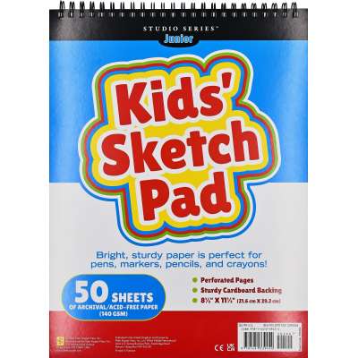 Kids' Sketch Pad (50 perforated sheets of high quality paper. Acid-free)