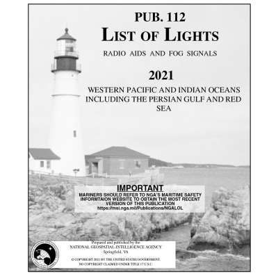 Pub 112 List of Lights: Western Pacific and Indian Oceans (CURRENT EDITION)