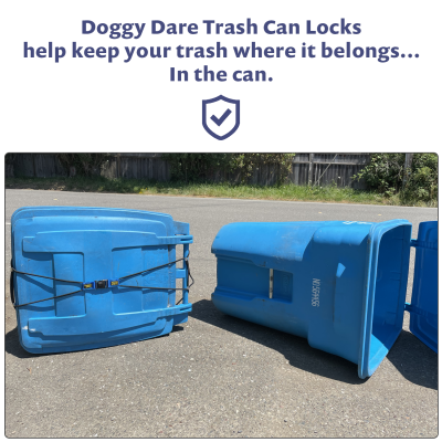 (2-PACK) Doggy Dare TRASH CAN LOCK fits 80-95 Gallon Can (XTRA LARGE)