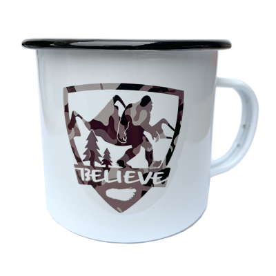 BIGFOOT, SASQUATCH – BELIEVE CAMO, 16oz Vintage Campfire Mug