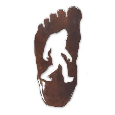 Bigfoot Metal Art :Bigfoot Footprint Magnet - Bigfoot Gift