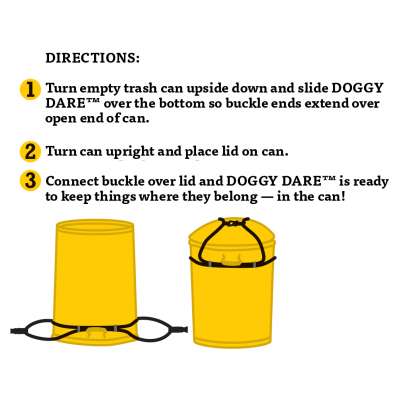 (2-PACK) Doggy Dare TRASH CAN LOCK fits 30-40 Gallon Trash cans (MEDIUM)