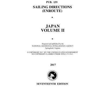 PUB 159 Sailing Directions Enroute: Japan Vol 2 (CURRENT EDITION)