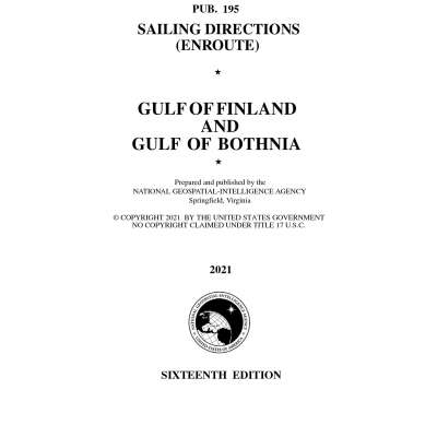PUB 195 Sailing Directions Enroute: Gulf of Finland and Gulf of Bothnia (CURRENT EDITION)