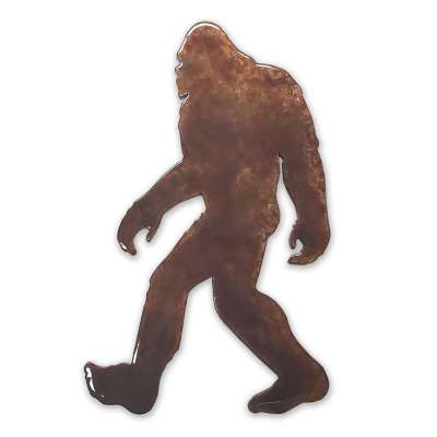 Bigfoot Metal Art :Bigfoot Walking Magnet - Bigfoot Gift