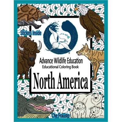 North America Advanced Wildlife Educational Coloring Book