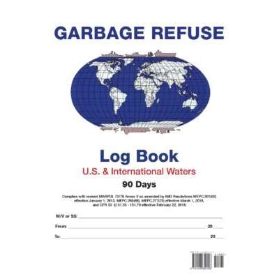 Logbooks :IMO Garbage Refuse Logbook for US and International Waters (90 Days)
