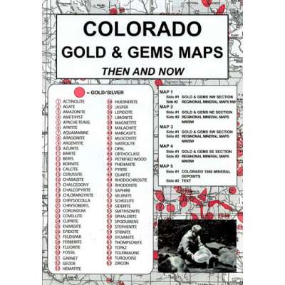 Colorado Gold and Gems Map, Then and Now