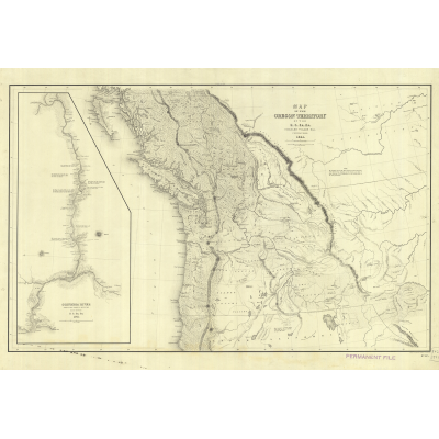 Historical Chart: Oregon Territory 1841 (36 x 25 inches)