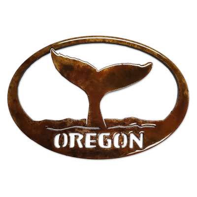 Whale Tail w/Oregon Oval MAGNET
