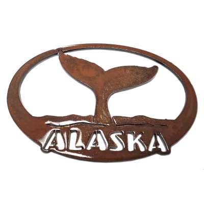 Whale Tail Oval w/ Alaska MAGNET