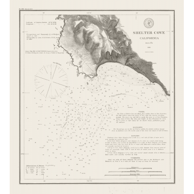 Historical Chart: Shelter Cove 1881 (36x40)