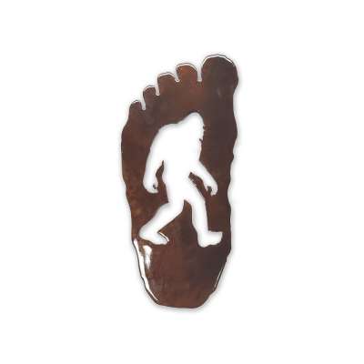 Bigfoot Metal Art :Bigfoot Footprint (Small) MAGNET - Bigfoot Gift