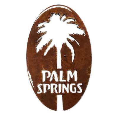 Palm Springs w/Palm Oval MAGNET