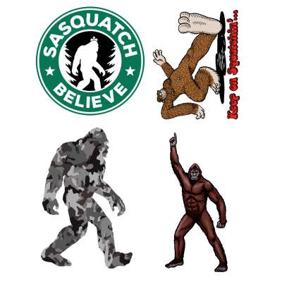 IHS015 - Bigfoot Mug/Cup Sticker Sheet #2