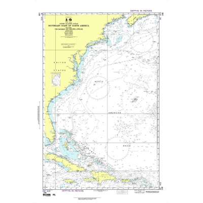 NGA Chart 108: Southeast Cst. N. Amer. Incl. Bahamas