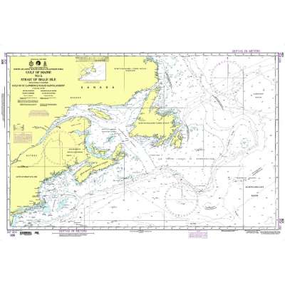 NGA Chart 109: Gulf of Maine to Str. Belle Isle