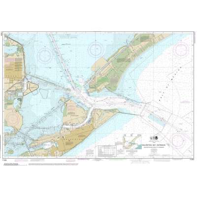 NOAA Chart 11324: Galveston Bay Entrance Galveston and Texas City Harbors