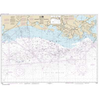 HISTORICAL NOAA Chart 11340: Mississippi River to Galveston