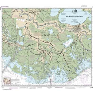 NOAA Chart 11352: Intracoastal Waterway New Orleans to Calcasieu River East Section