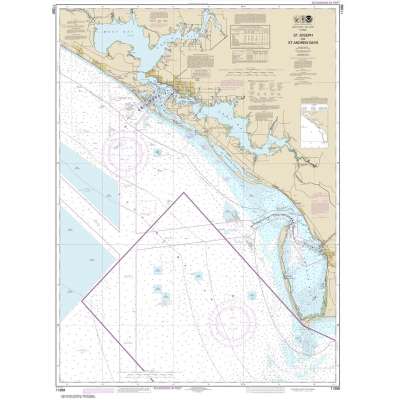 NOAA Chart 11389: St Joseph and St Andrew Bays