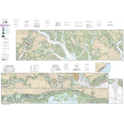 HISTORICAL NOAA Chart 11518: Intracoastal Waterway Casino Creek to Beaufort River