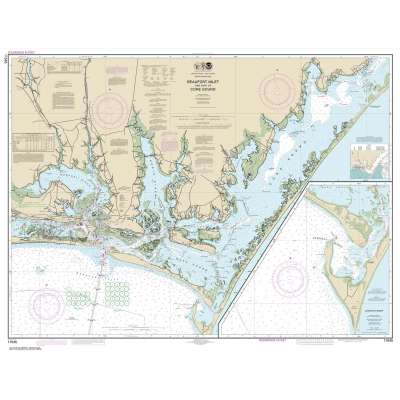 HISTORICAL NOAA Chart 11545: Beaufort Inlet and Part of Core Sound;Lookout Bight