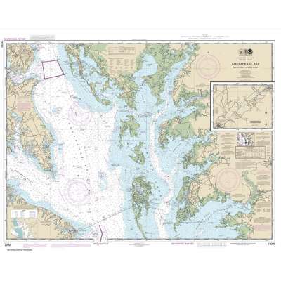 Atlantic Coast NOAA Charts :NOAA Chart 12230: Chesapeake Bay Smith Point to Cove Point