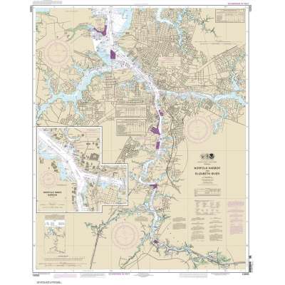 NOAA Chart 12253: Norfolk Harbor and Elizabeth River