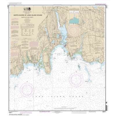 HISTORICAL NOAA Chart 13211: North Shore of Long Island Sound Niantic Bay and Vicinity