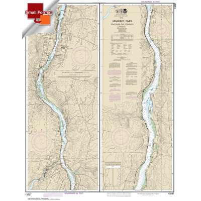 HISTORICAL NOAA Chart 13297: Kennebec River Courthouse Point to Augusta