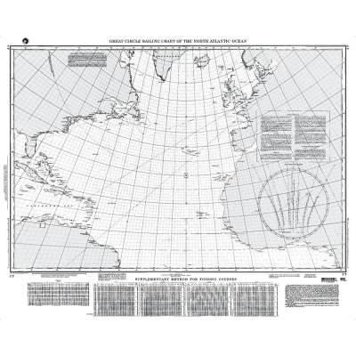 NGA Chart 17: Great Circle Sailing Chart No. Atlantic
